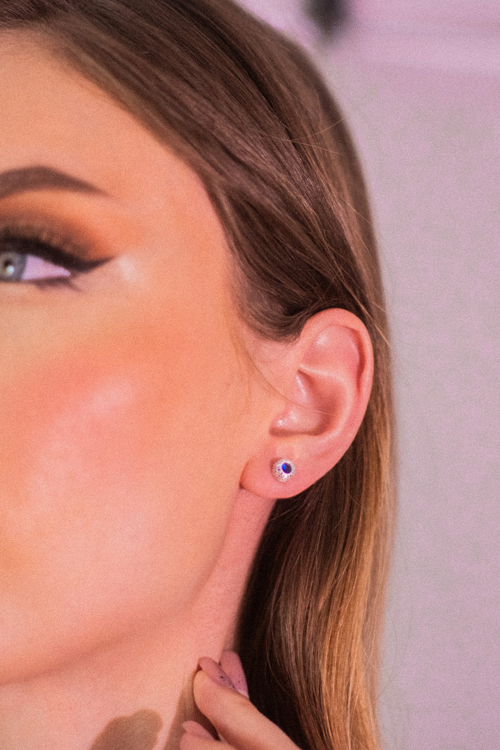 Cosmos / Arete de plata con Zircón
