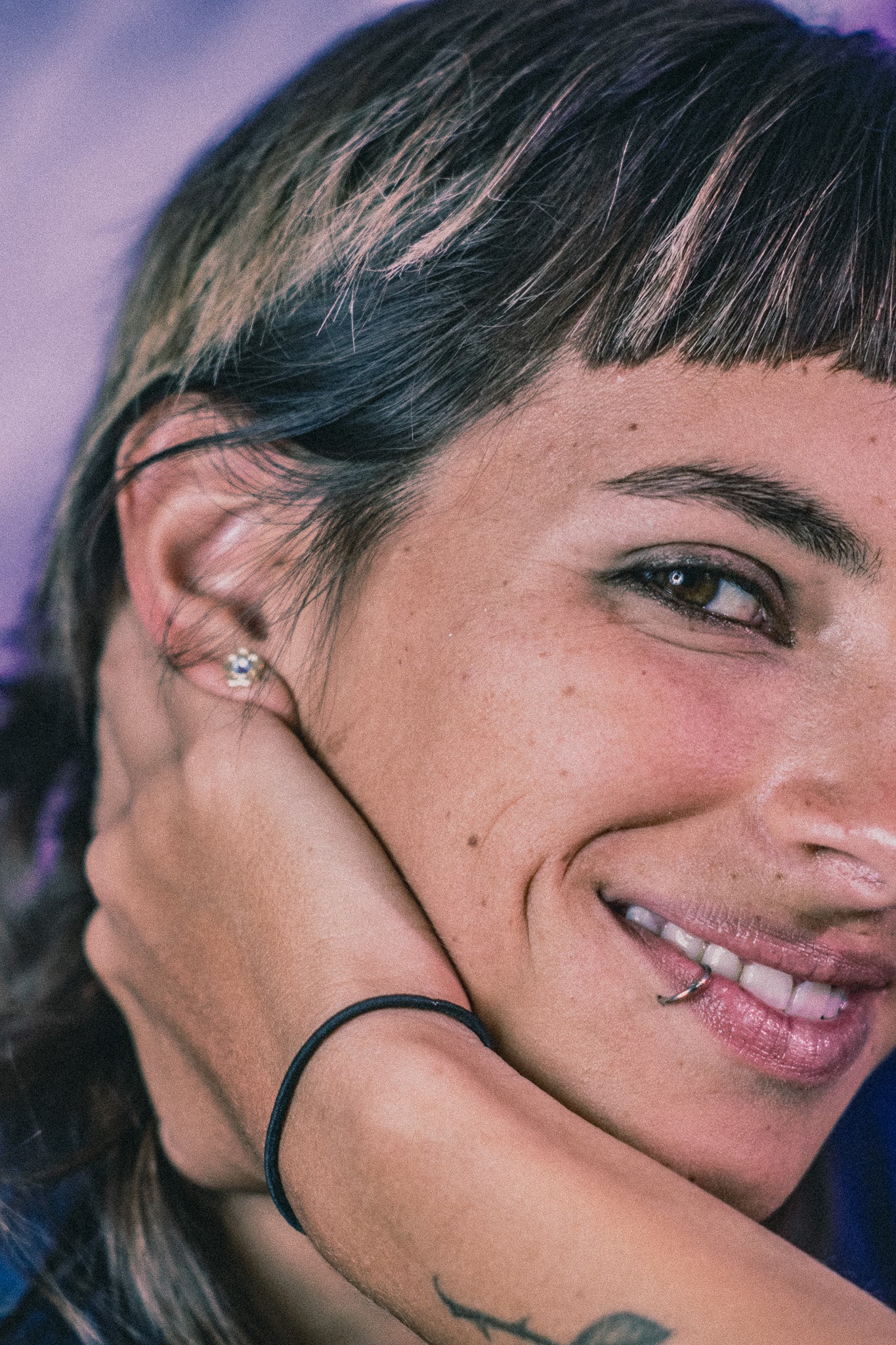 Muse / Arete de plata bañado en oro